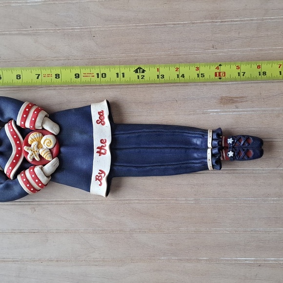 By The Sea Sailor Vintage Handcrafted Wall Hanging Decorative Nautical Folk Art - Picture 9 of 10